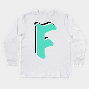 Letter F Kids Long Sleeve T-Shirt